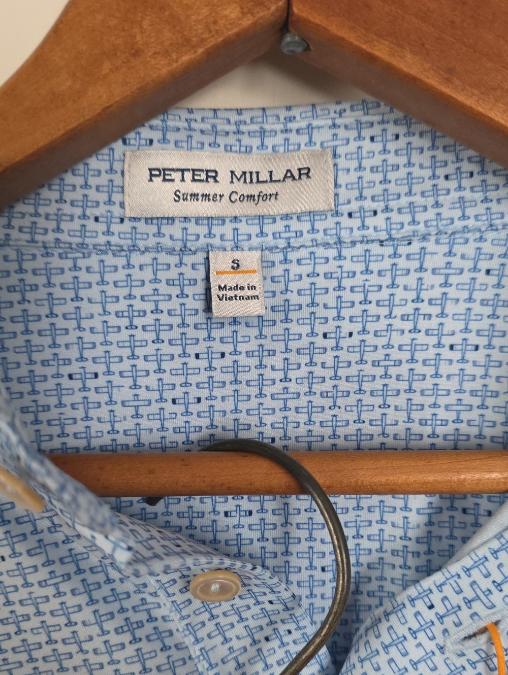NWT Peter Millar Small Men’s Pink Polo with CDMG Logo and Blue Polo Set P2P 19" - Picture 3 of 7